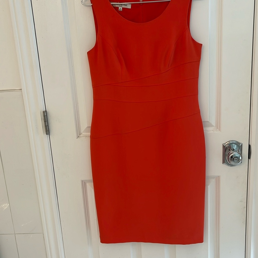 Evan-Picone orange dress